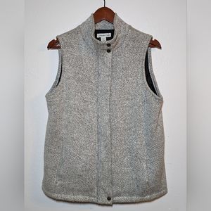 Coldwater Creek Light gray cotton zip up vest- Women's 10/12